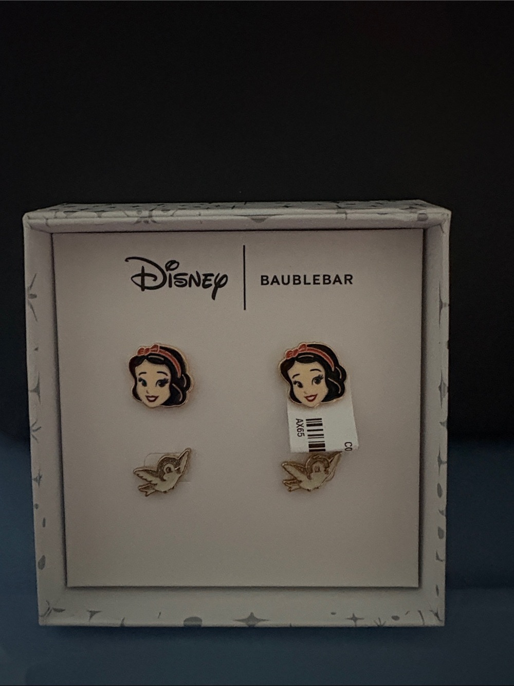 Disney x BaubleBar Snow White Stud Earring Set - Black, Red, Gold, Cream